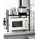 Raft metalic cuptor cu microunde etajera ajustabila Metal 4 Carlige