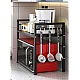 Raft metalic cuptor cu microunde etajera ajustabila Metal 4 Carlige