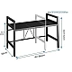 Raft metalic cuptor cu microunde etajera ajustabila Metal 4 Carlige
