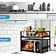Raft metalic cuptor cu microunde etajera ajustabila Metal 4 Carlige