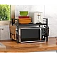 Raft metalic cuptor cu microunde etajera ajustabila Metal 4 Carlige