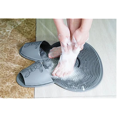 Covoras din Silicon pentru dus forma Iepuras masaj picioare curatare, 45x45 cm