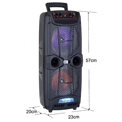 Boxa wireless KTS 1743 cu microfon telecomanda 8 x 2 inch