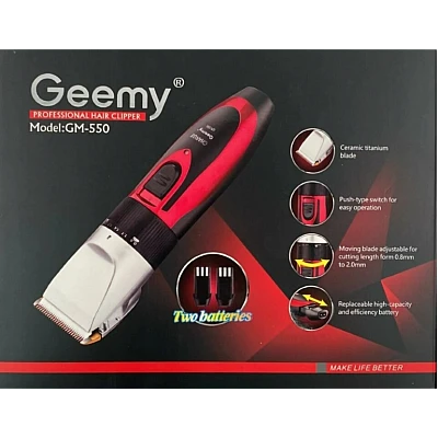 Aparat de tuns Geemy 9 in 1 model GM 550 cu accesorii Rosu