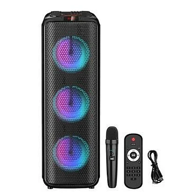 Boxa portabila Bluetooth de 3x8 inci ZQS 8303 cu microfon si telecomanda Boxa portabila Bluetooth de 3x8 inci ZQS 8303 cu microfon si telecomanda
