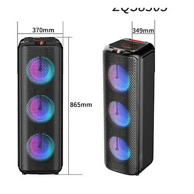 Boxa portabila Bluetooth de 3x8 inci ZQS 8303 cu microfon si telecomanda Boxa portabila Bluetooth de 3x8 inci ZQS 8303 cu microfon si telecomanda