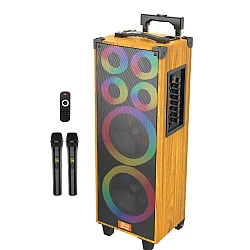 Boxa karaoke JQS 9088L de 8 x 2 inch 18000W cu led multicolor