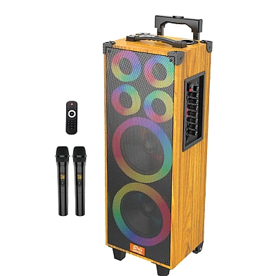 Boxa karaoke JQS 9088L de 8 x 2 inch 18000W cu led multicolor