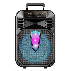 Boxa portabila 15 inch cu microfon KTS 2071 RGB Bluetooth USB SD FM tip TROLLER