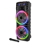 Boxa portabila ZQS 12203 2 Difuzoare x 12 Inch Bluetooth 80W PMPO Subwoofer Super Bass Microfon Telecomanda