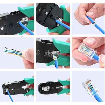 Cleste sertizat mufe RJ45 RJ9 RJ11 Internet si Telefon Cleste sertizat mufe RJ45 RJ9 RJ11 Internet si Telefon