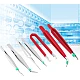 Set 7 Pensete Antistatic Diverse forme Rosu + Argintiu Set 7 Pensete Antistatic Diverse forme Rosu + Argintiu