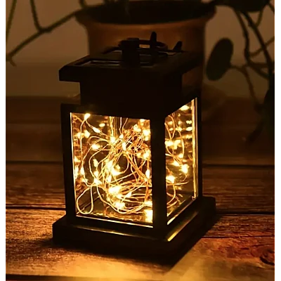 UB Felinar cu incarcare solara lumina calda si instalatie ecorativa interioara