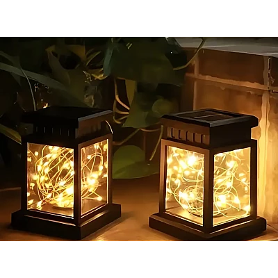 UB Felinar cu incarcare solara lumina calda si instalatie ecorativa interioara