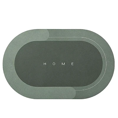 UB Covor de Baie Antiderapant si Absorbant Model Home Oval 87 x 56 cm VERDE LY