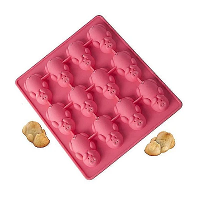 Forma prajituri din silicon pentru ciocolata si bomboane model piggy Forma prajituri din silicon pentru ciocolata si bomboane model piggy