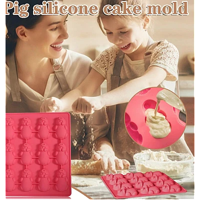 Forma prajituri din silicon pentru ciocolata si bomboane model piggy Forma prajituri din silicon pentru ciocolata si bomboane model piggy
