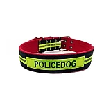 Zgarda (curea) pentru caini 60 cm fluorescenta POLICE DOG