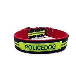 Zgarda (curea) pentru caini 60 cm fluorescenta POLICE DOG