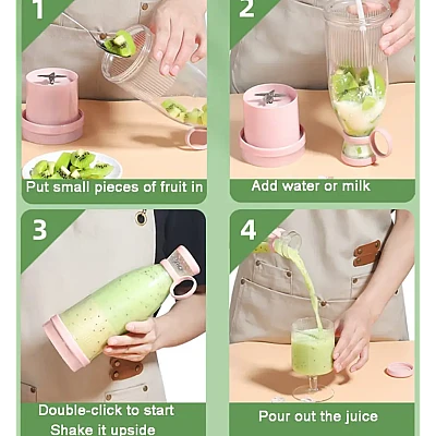 Mini blender portabil smoothie si shake incarcare usb 6 lame otel Inoxidabil 380 ml Mini blender portabil smoothie si shake incarcare usb 6 lame otel Inoxidabil 380 ml
