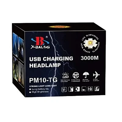 Lanterna de cap cu LED puternic BL 8102 TG cu incarcare tip C