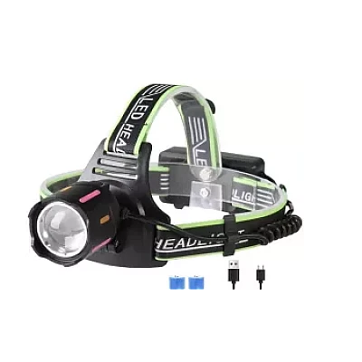 Lanterna de cap cu led si acumulator BL SXB A43 de 30W zoom pentru camping pescuit