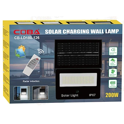 Lampa solara de perete IP67 cu 126 LED pentru exterior CB LD180 126