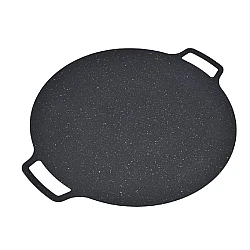 Plita Japoneza rotunda cu manere placa grill antiaderenta diametrul 28 cm