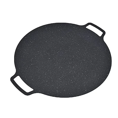 Plita Japoneza rotunda cu manere placa grill antiaderenta diametrul 28 cm
