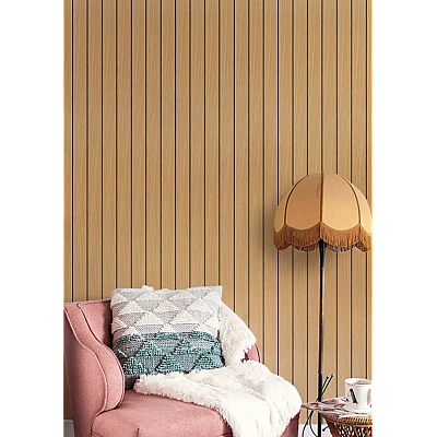Set 5 placi de tapet autoadeziv imitatie RIFLAJ  30x60 cm lemn natural 