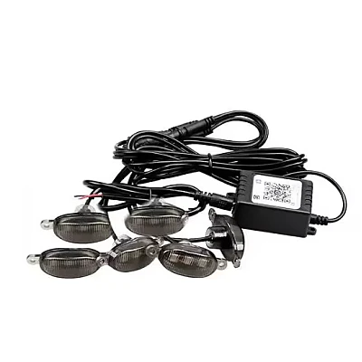 Kit 6 lumini ambientale auto pentru grila RGB 12V cu aplicatie Kit 6 lumini ambientale auto pentru grila RGB 12V cu aplicatie