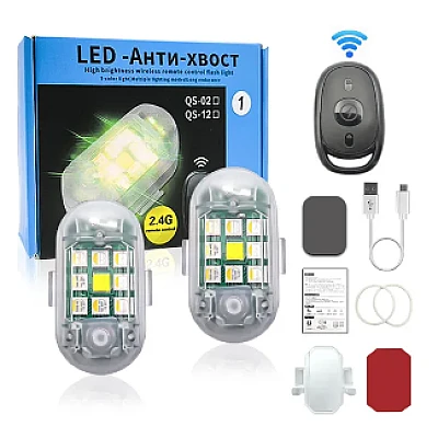 Set 2 mini stroboscope LED Wireless cu magnet acumulator si telecomanda pentru Auto Moto si Biciclete Set 2 mini stroboscope LED Wireless cu magnet acumulator si telecomanda pentru Auto Moto si Biciclete