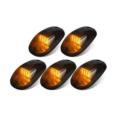 Set 5 Lampi Auto LED pentru Plafon Interior Alimentare 12V Culoare Galben