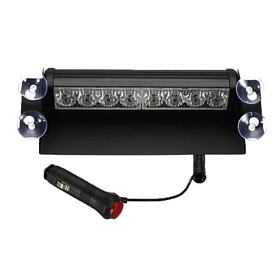 Stroboscop led auto 8 LED parbriz cob rosu albastru