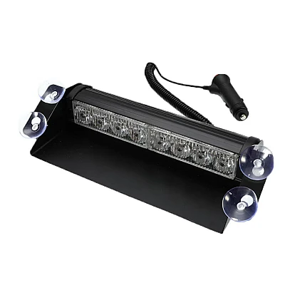 Stroboscop led auto 8 LED parbriz cob rosu albastru