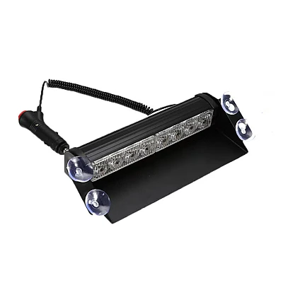 Stroboscop led auto 8 LED parbriz cob rosu albastru
