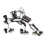 Set 8 stroboscoape auto cu 2 LED lumina galbena 12V