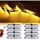 Set 8 lumini stroboscop galbene 4 LED grila telecomanda 7 functii 12V