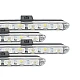 Set 8 lumini stroboscop galbene 6 LED grila telecomanda 12V Set 8 lumini stroboscop galbene 6 LED grila telecomanda 12V