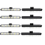 Set 8 lumini stroboscop galbene 6 LED grila telecomanda 12V