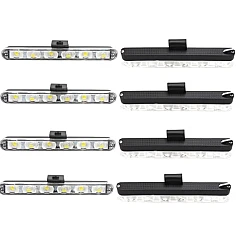 Set 8 lumini stroboscop galbene 6 LED grila telecomanda 12V