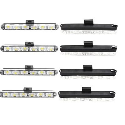Set 8 lumini stroboscop galbene 6 LED grila telecomanda 12V Set 8 lumini stroboscop galbene 6 LED grila telecomanda 12V
