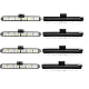 Set 8 lumini stroboscop galbene 6 LED grila telecomanda 12V Set 8 lumini stroboscop galbene 6 LED grila telecomanda 12V