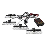 Set 4 stroboscoape pentru grila cu 4 leduri lumina galbena telecomana