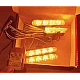 Set 4 stroboscoape pentru grila cu 4 leduri lumina galbena telecomana