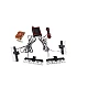 Set 4 stroboscoape pentru grila cu 4 leduri lumina galbena telecomana