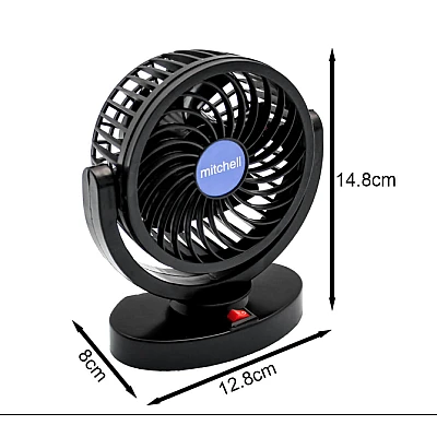 Set 2 Ventilatoare portabile pentru masina 15W negru MARS 306