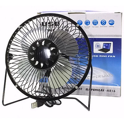 Set 2 ventilatoare portabile de birou cu incarcare USB Sanhuai A816 Set 2 ventilatoare portabile de birou cu incarcare USB Sanhuai A816