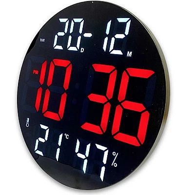 Ceas digital cu termometru CGH 8011 de 30 cm cu telecomanda