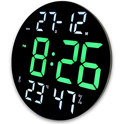 Ceas digital cu termometru CGH 8011 de 30 cm cu telecomanda
